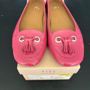 Alex Marie Vibrant Pink Tassel Flats NIB